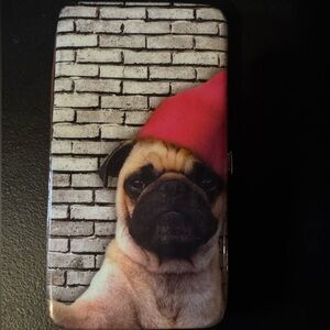 Stylish Dog Print Case - Red Hat Design